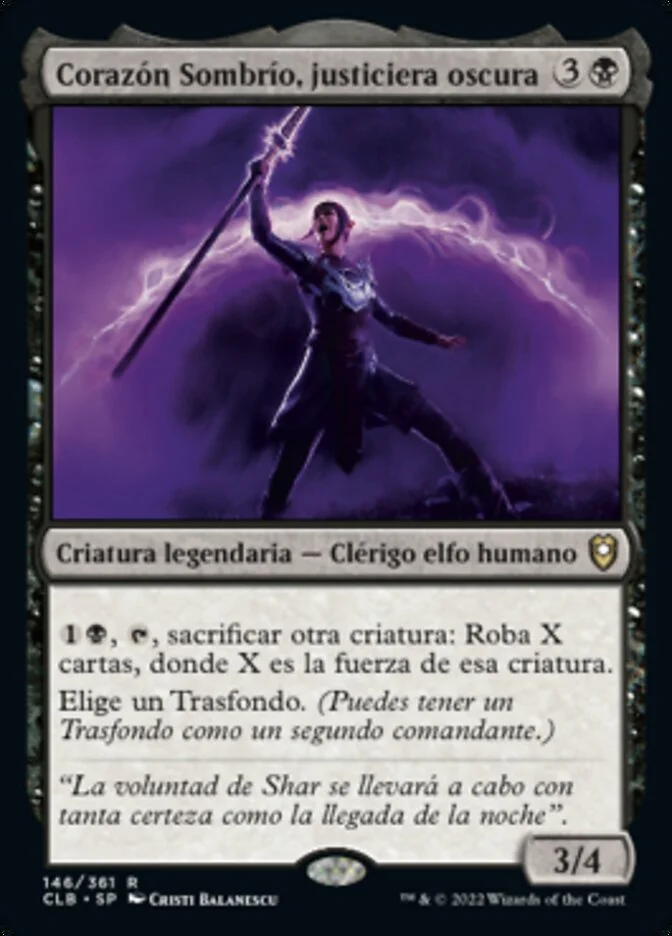 Corazón Sombrío, justiciera oscura (Commander Legends: Battle for Baldur's Gate) - Magic: The Gathering in TCG Land México