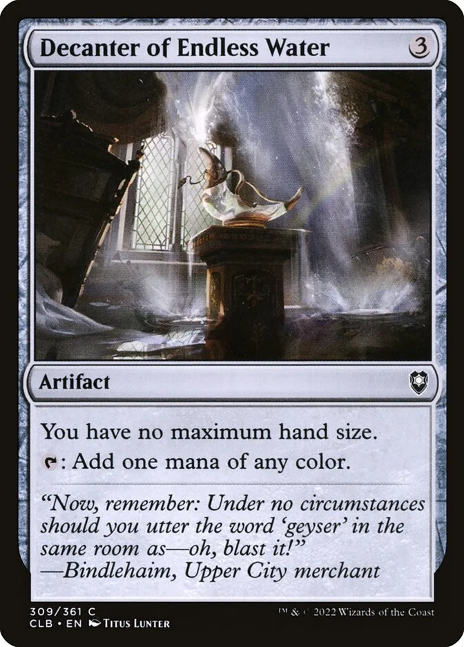 Decanter of Endless Water (Commander Legends: Battle for Baldur's Gate) - Magic: The Gathering in TCG Land