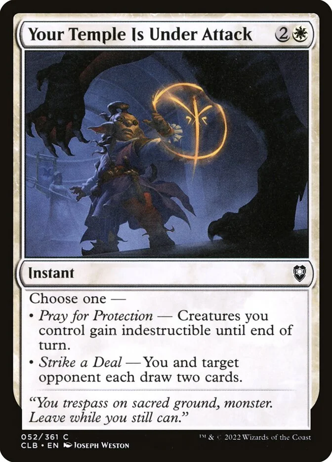 Your Temple Is Under Attack (Commander Legends: Battle for Baldur's Gate) - Magic: The Gathering in TCG Land