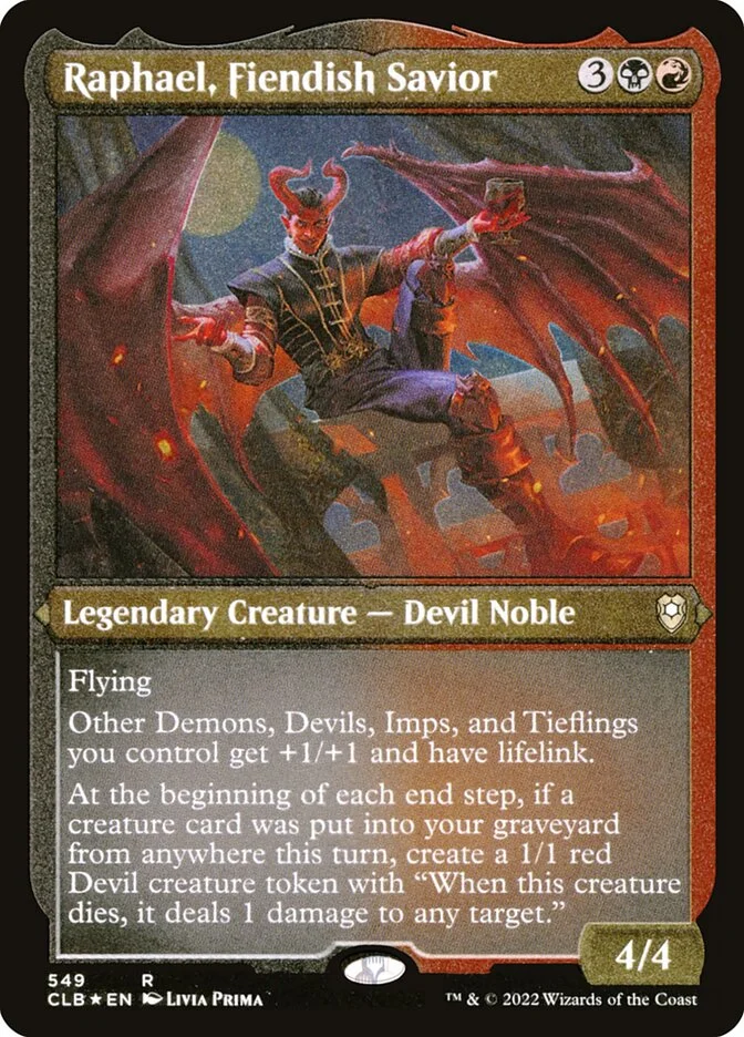 Raphael, Fiendish Savior (Commander Legends: Battle for Baldur's Gate) - Magic: The Gathering in TCG Land