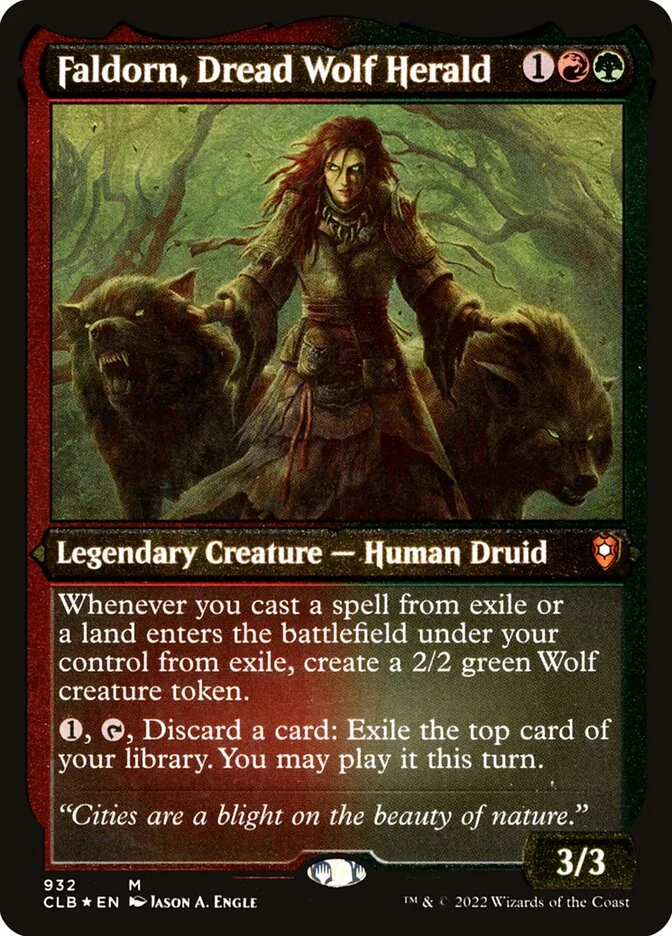 Faldorn, Dread Wolf Herald (Commander Legends: Battle for Baldur's Gate) - Magic: The Gathering in TCG Land