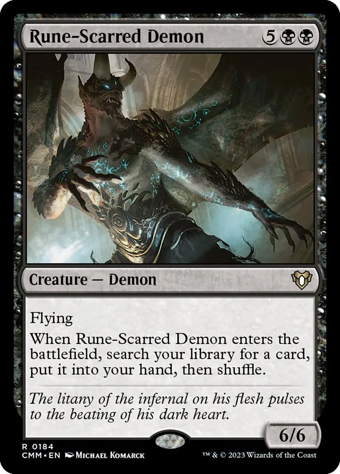 Rune-Scarred Demon (Commander Masters) - Magic: The Gathering in TCG Land