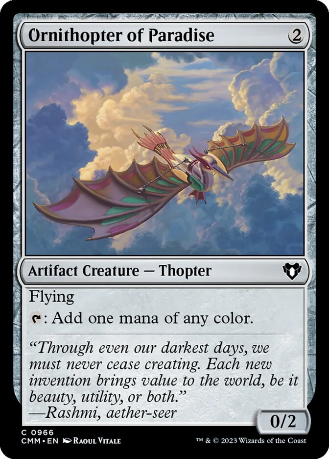Ornithopter of Paradise (Commander Masters) - Magic: The Gathering in TCG Land