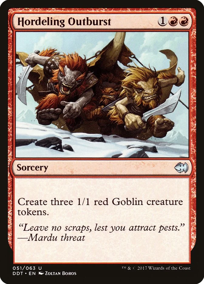 Hordeling Outburst (Duel Decks: Merfolk vs. Goblins) - Magic: The Gathering in TCG Land
