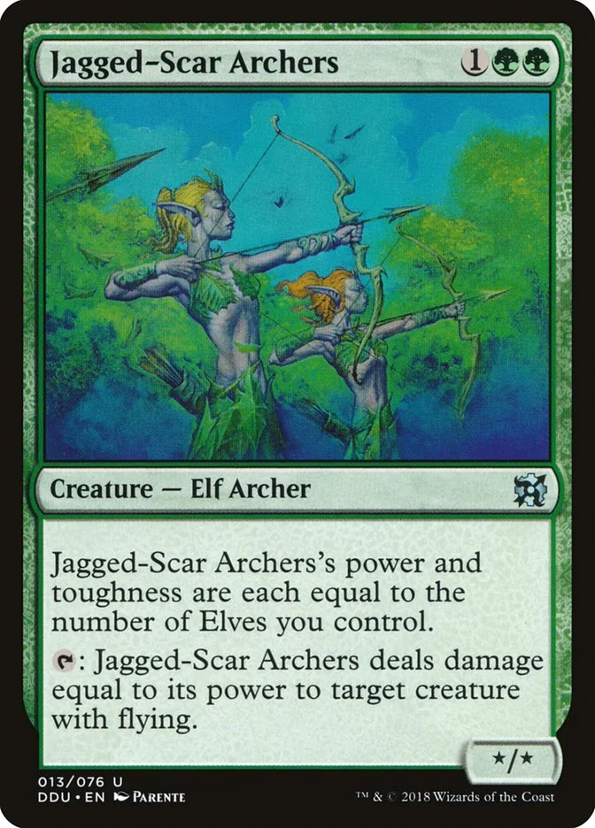 Jagged-Scar Archers (Duel Decks: Elves vs. Inventors) - Magic: The Gathering in TCG Land México