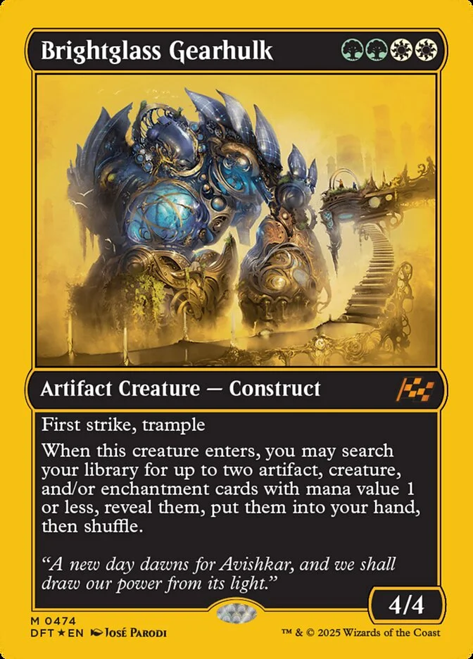 Brightglass Gearhulk (Aetherdrift) - Magic: The Gathering in TCG Land