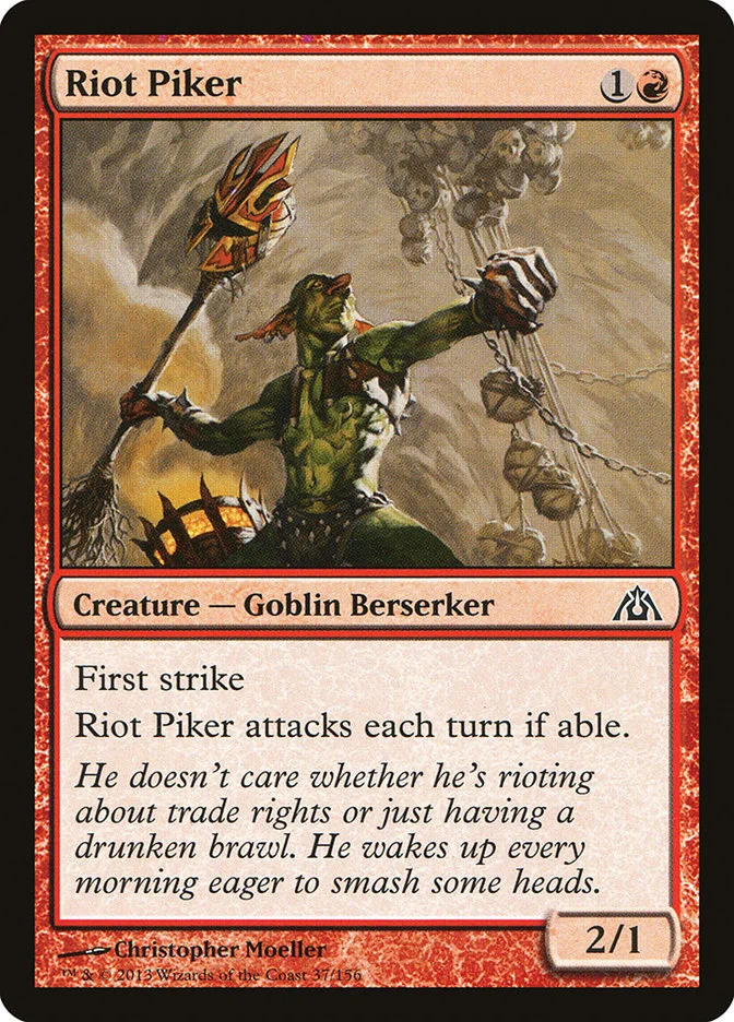 Riot Piker (Dragon's Maze) - Magic: The Gathering in TCG Land México
