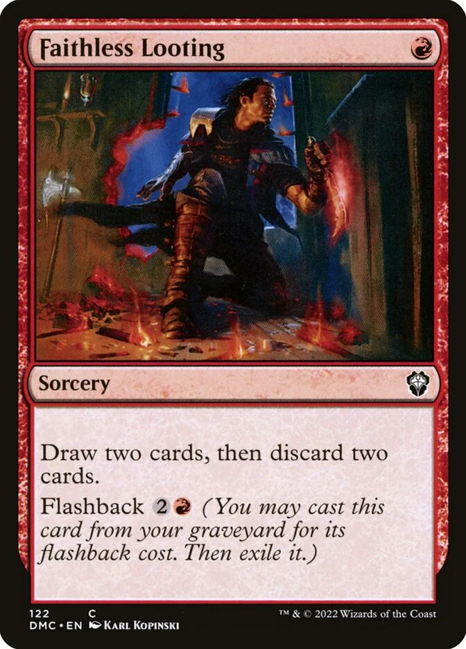 Faithless Looting (Dominaria United Commander) - Magic: The Gathering in TCG Land