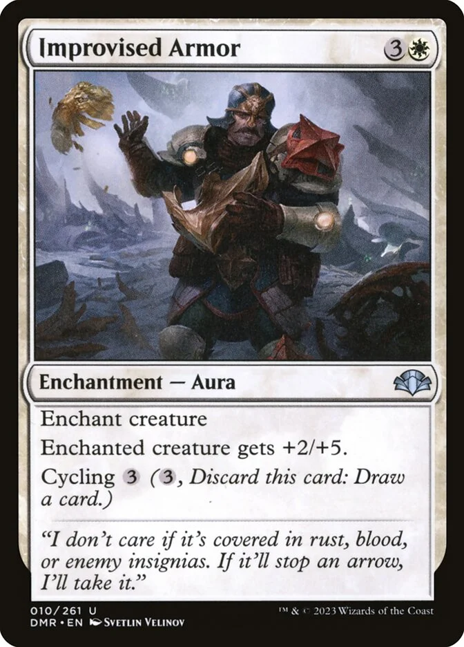 Improvised Armor (Dominaria Remastered) - Magic: The Gathering in TCG Land
