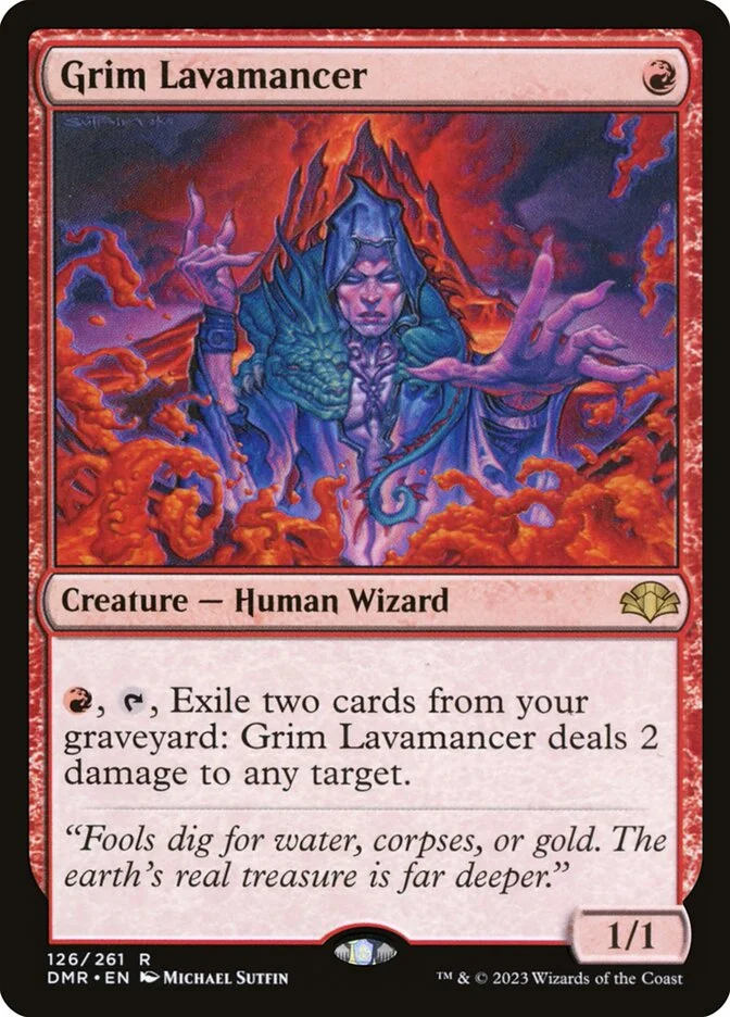 Grim Lavamancer (Dominaria Remastered) - Magic: The Gathering in TCG Land México