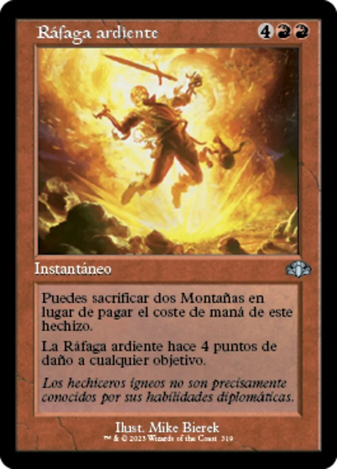 Ráfaga ardiente (Dominaria Remastered) - Magic: The Gathering in TCG Land
