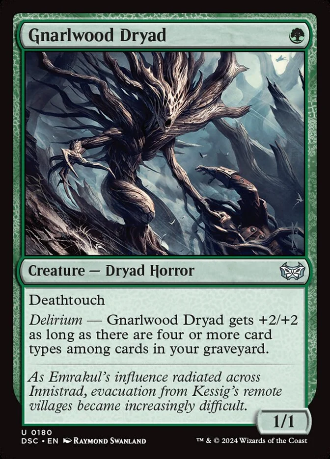 Gnarlwood Dryad (Duskmourn: House of Horror Commander) - Magic: The Gathering in TCG Land
