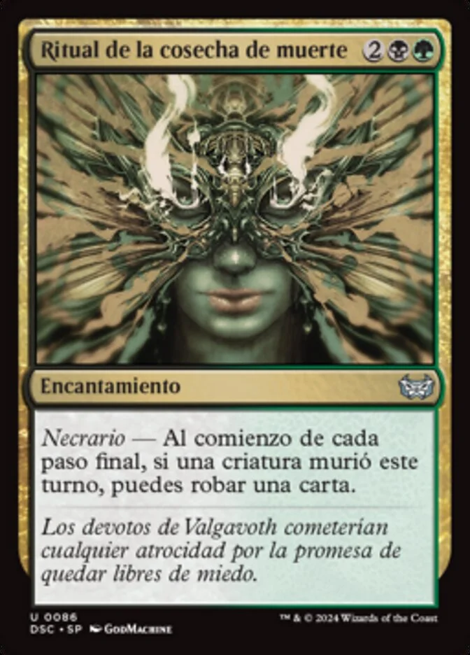 Ritual de la cosecha de muerte (Duskmourn: House of Horror Commander) - Magic: The Gathering in TCG Land México