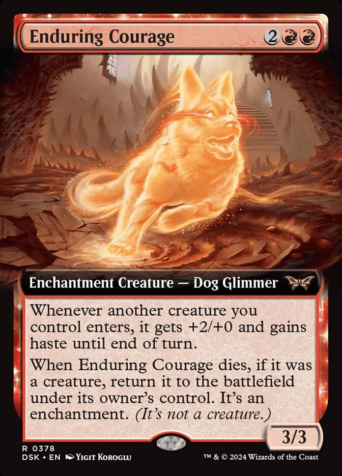 Enduring Courage (Duskmourn: House of Horror) - Magic: The Gathering in TCG Land