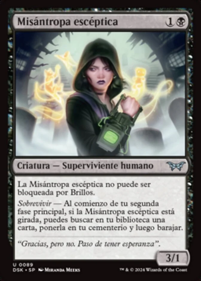 Misántropa escéptica (Duskmourn: House of Horror) - Magic: The Gathering in TCG Land México
