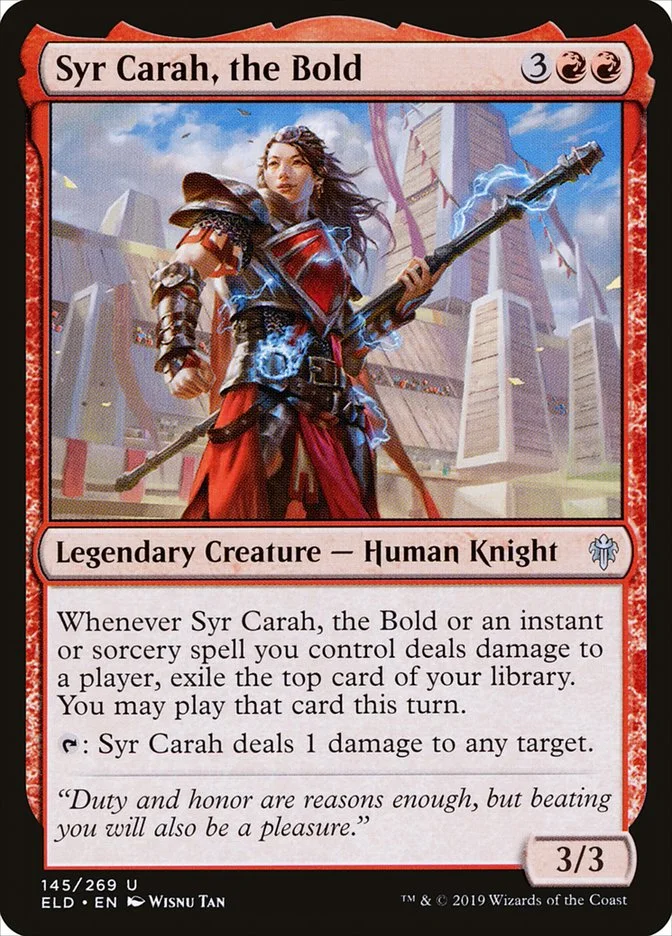 Syr Carah, the Bold (Throne of Eldraine) - Magic: The Gathering in TCG Land