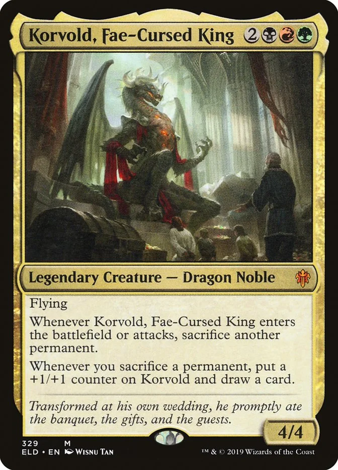 Korvold, Fae-Cursed King (Throne of Eldraine) - Magic: The Gathering in TCG Land