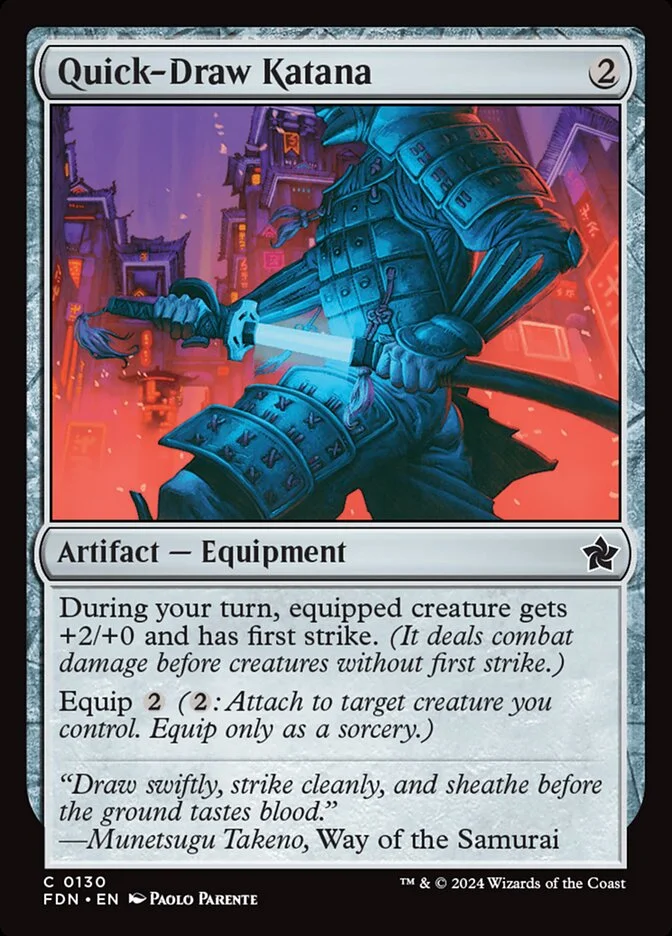 Quick-Draw Katana (Foundations) - Magic: The Gathering in TCG Land