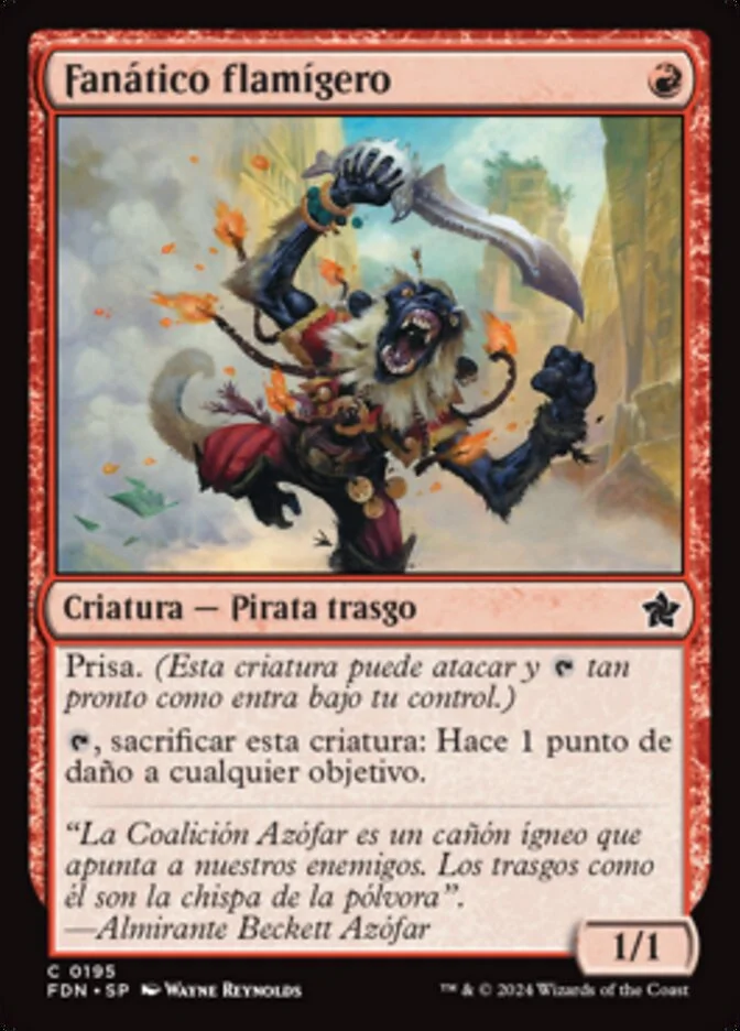 Fanático flamígero (Foundations) - Magic: The Gathering in TCG Land México