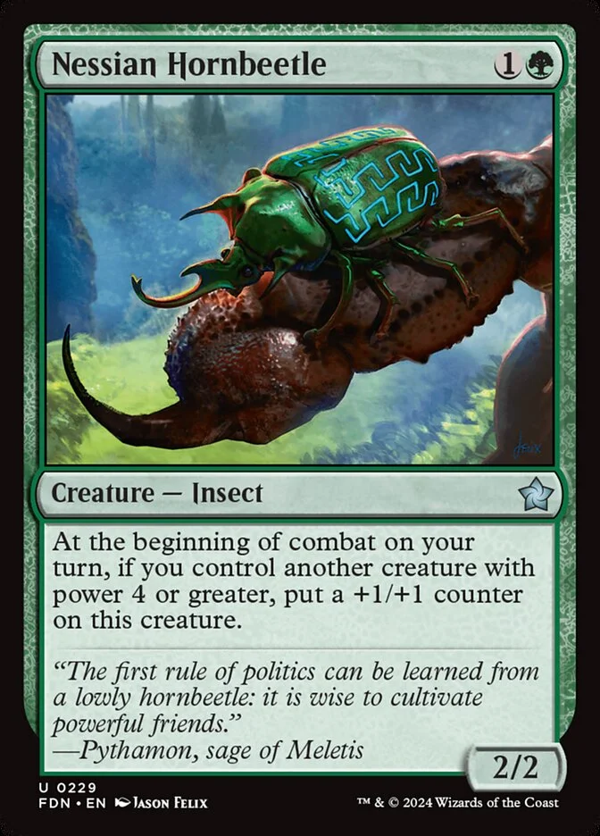 Nessian Hornbeetle (Foundations) - Magic: The Gathering in TCG Land