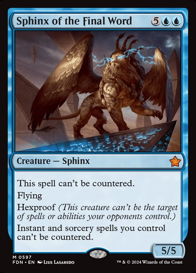 Sphinx of the Final Word (Foundations) - Magic: The Gathering in TCG Land