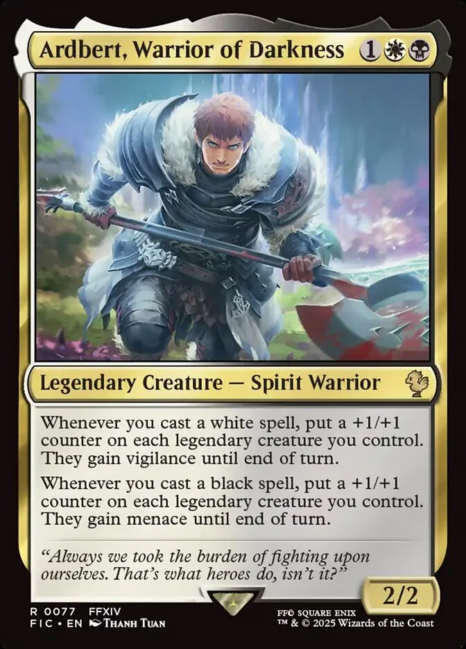 Ardbert, Warrior of Darkness (Final Fantasy Commander) - Magic: The Gathering in TCG Land