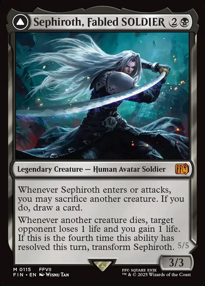 Sephiroth, Fabled SOLDIER (Final Fantasy) - Magic: The Gathering in TCG Land