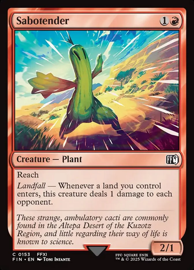 Sabotender (Final Fantasy) - Magic: The Gathering in TCG Land México