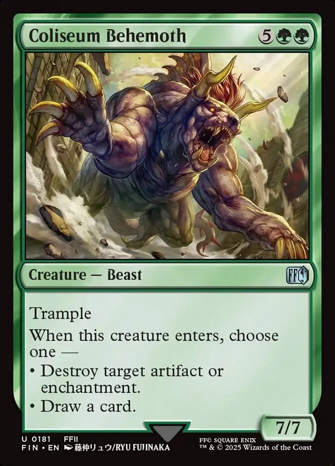 Coliseum Behemoth (Final Fantasy) - Magic: The Gathering in TCG Land