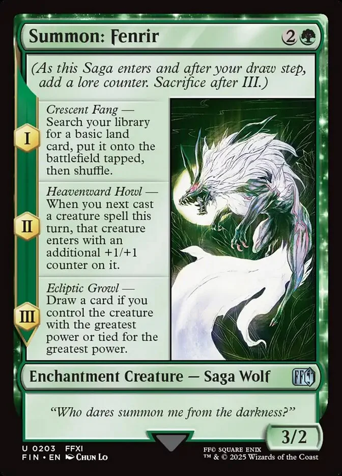 Summon: Fenrir (Final Fantasy) - Magic: The Gathering in TCG Land