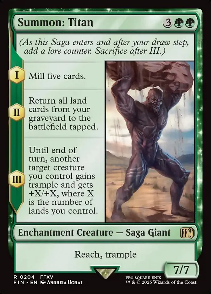 Summon: Titan (Final Fantasy) - Magic: The Gathering in TCG Land
