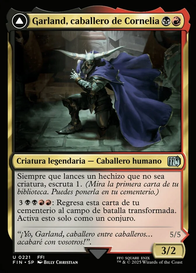 Garland, Knight of Cornelia (Final Fantasy) - Magic: The Gathering in TCG Land México