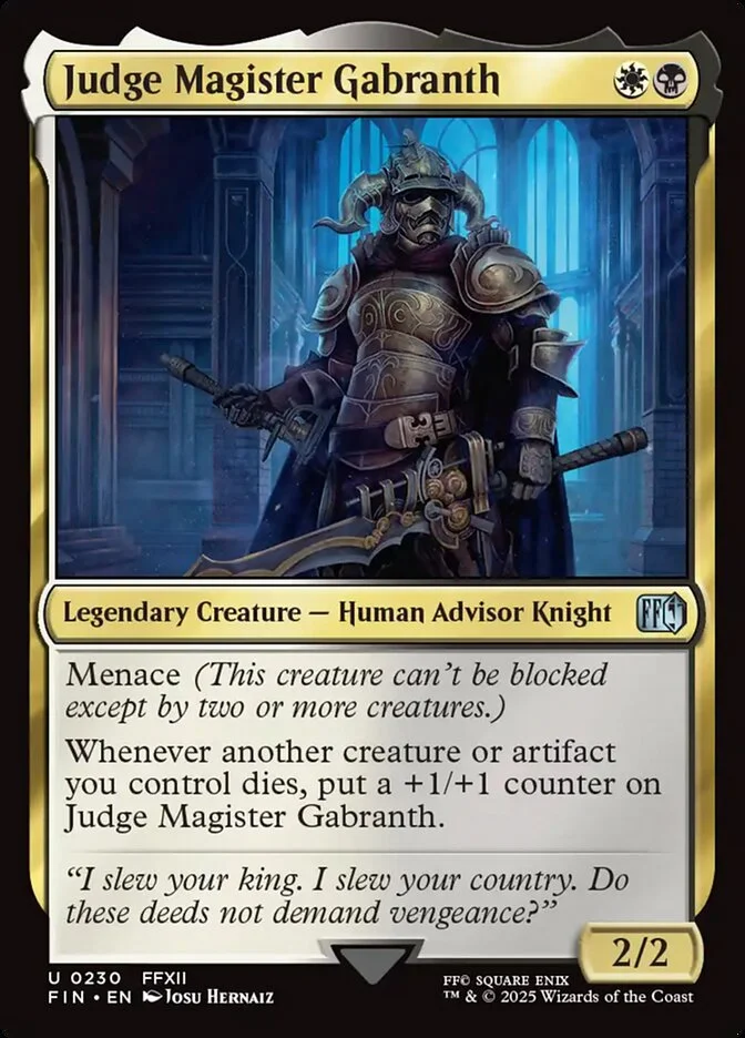 Judge Magister Gabranth (Final Fantasy) - Magic: The Gathering in TCG Land