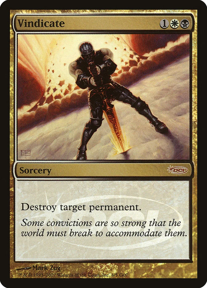 Vindicate (Judge Gift Cards 2007) - Magic: The Gathering in TCG Land