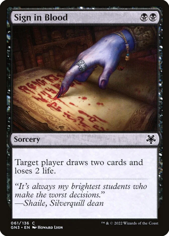 Sign in Blood (Game Night: Free-for-All) - Magic: The Gathering in TCG Land
