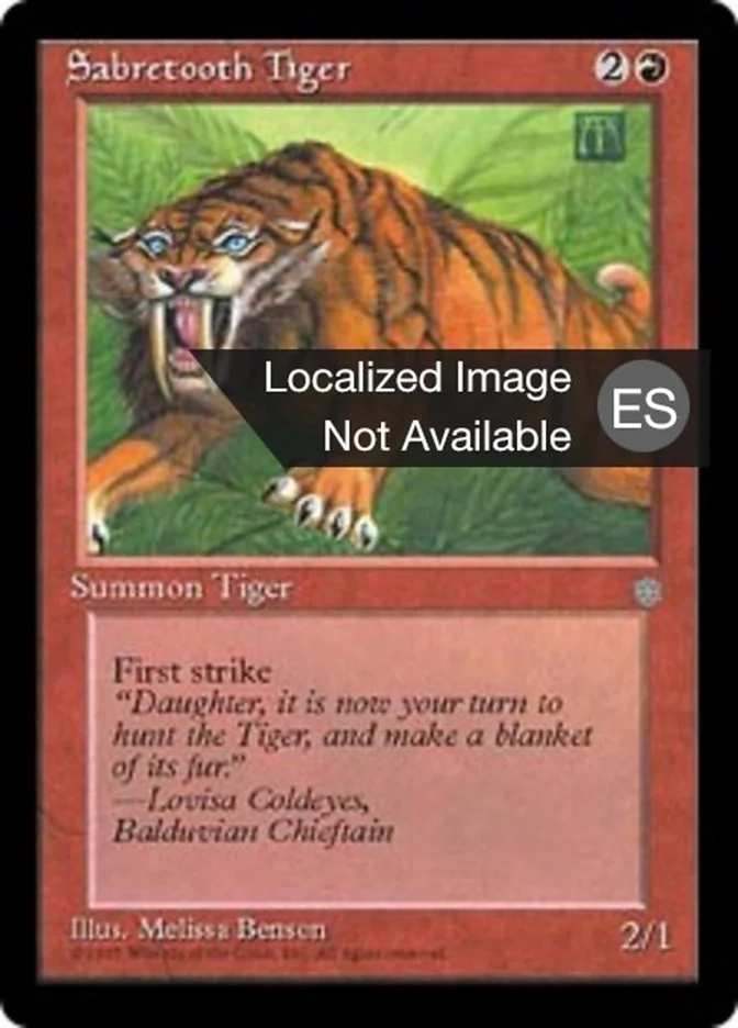 Tigre dientes de sable (Ice Age) - Magic: The Gathering in TCG Land
