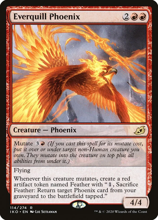 Everquill Phoenix (Ikoria: Lair of Behemoths) - Magic: The Gathering in TCG Land