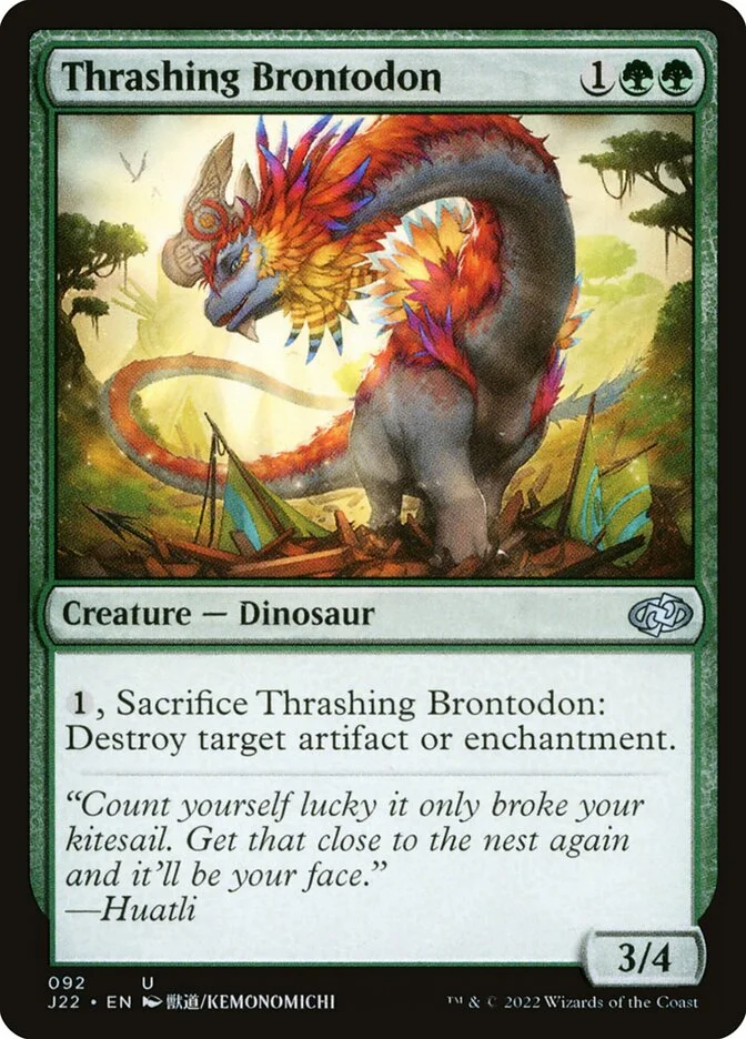 Thrashing Brontodon (Jumpstart 2022) - Magic: The Gathering in TCG Land