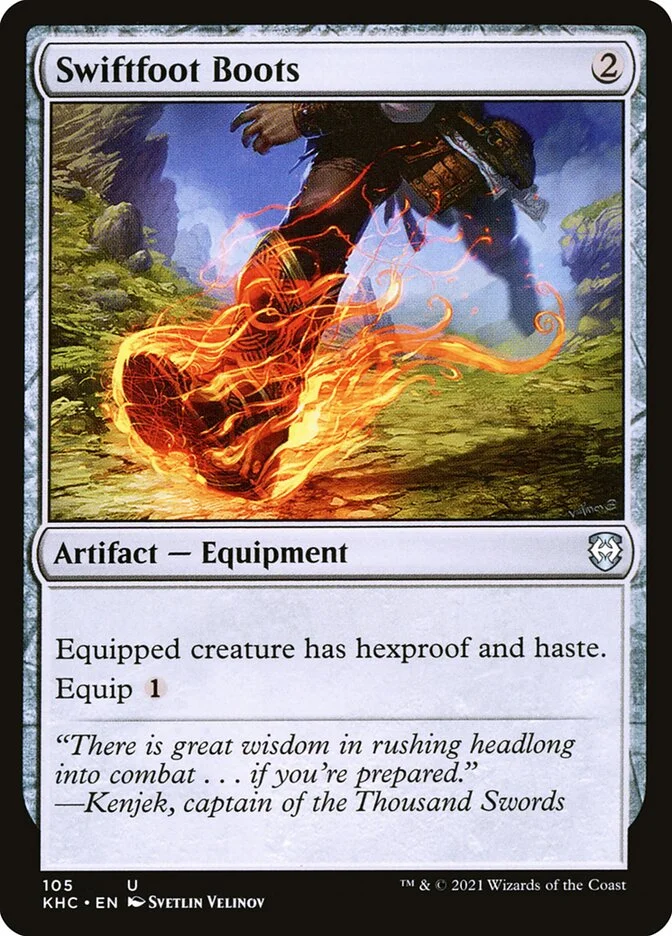 Swiftfoot Boots (Kaldheim Commander) - Magic: The Gathering in TCG Land México