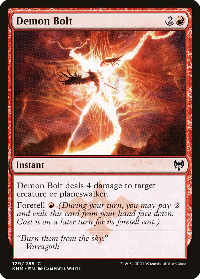 Demon Bolt (Kaldheim) - Magic: The Gathering in TCG Land