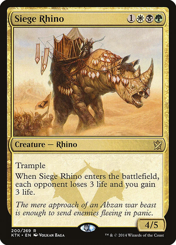Siege Rhino (Khans of Tarkir) - Magic: The Gathering in TCG Land