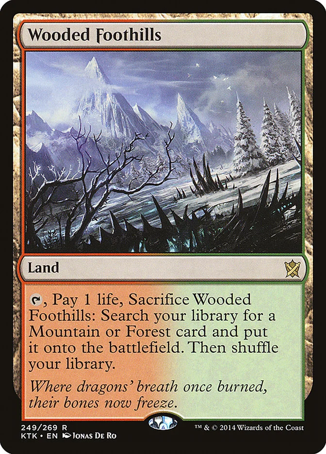 Wooded Foothills (Khans of Tarkir) - Magic: The Gathering in TCG Land