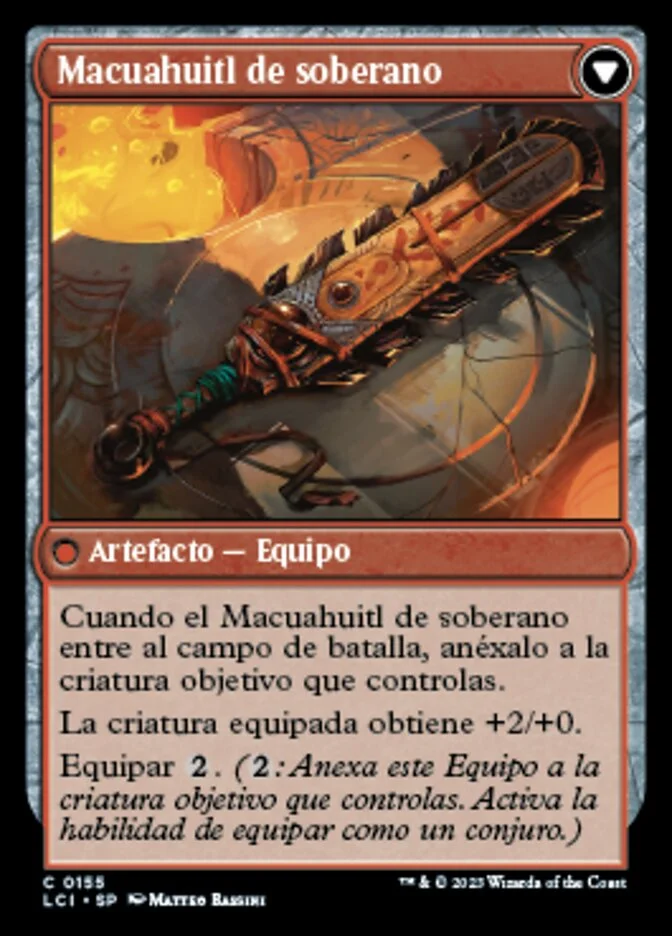 Macuahuitl de soberano (The Lost Caverns of Ixalan) - Magic: The Gathering in TCG Land México