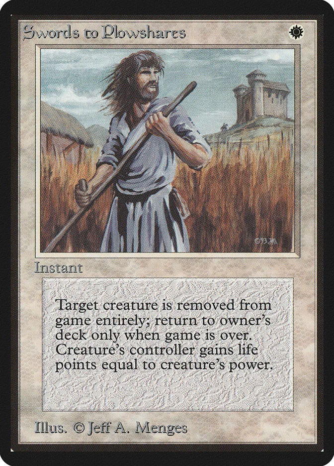 Swords to Plowshares (Limited Edition Beta) - Magic: The Gathering in TCG Land