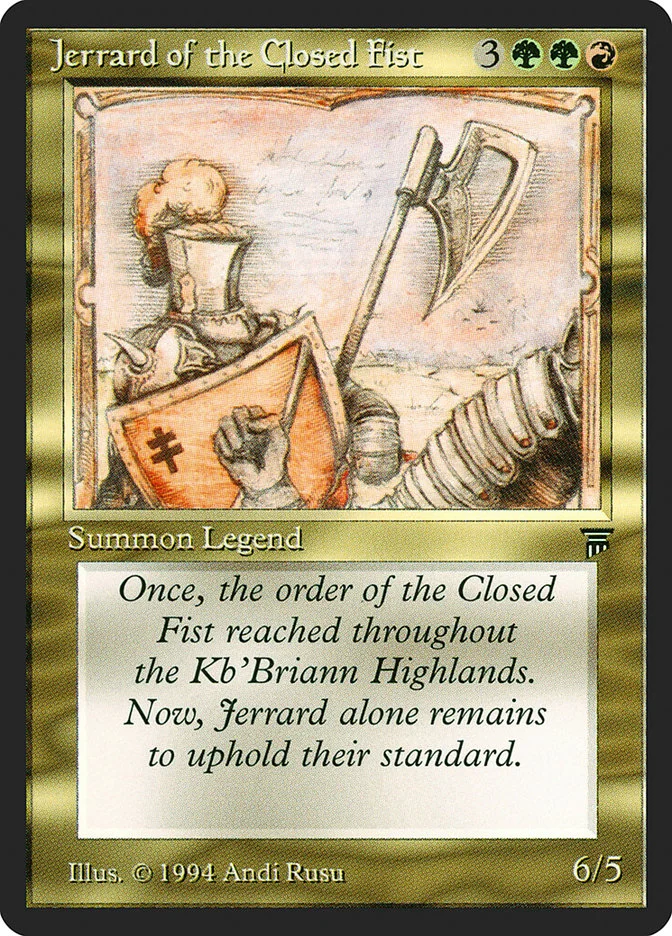 Jerrard of the Closed Fist (Legends) - Magic: The Gathering in TCG Land