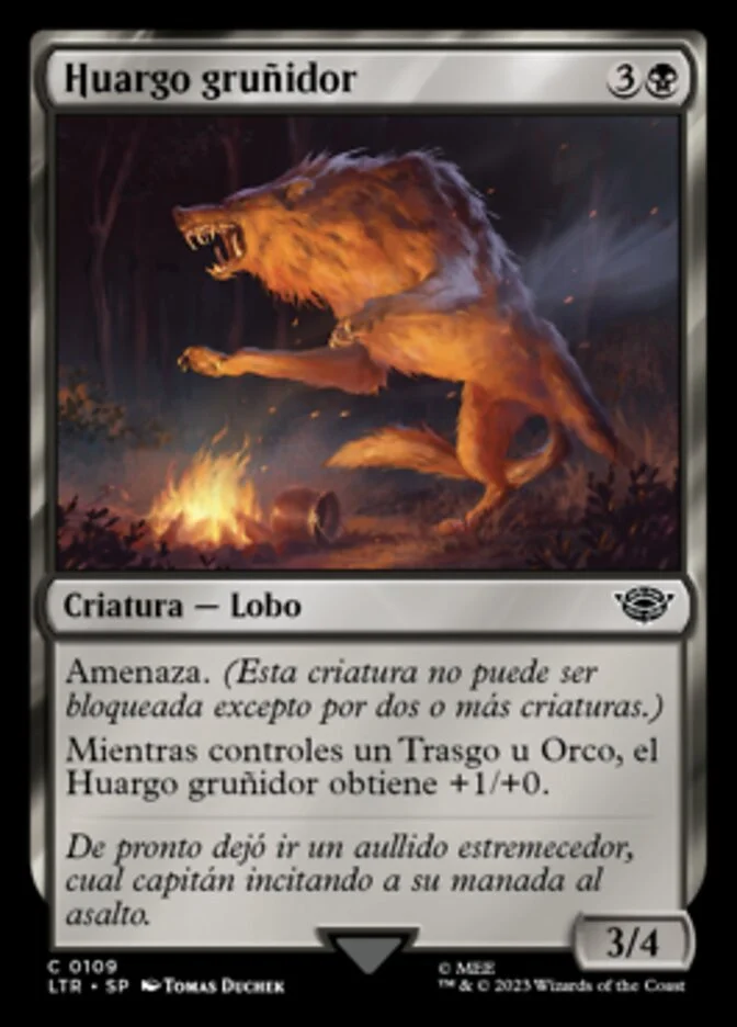 Huargo gruñidor (The Lord of the Rings: Tales of Middle-earth) - Magic: The Gathering in TCG Land