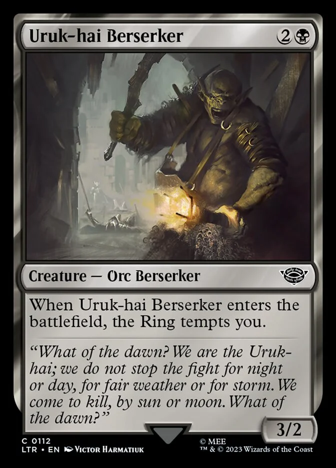 Uruk-hai Berserker (The Lord of the Rings: Tales of Middle-earth) - Magic: The Gathering in TCG Land