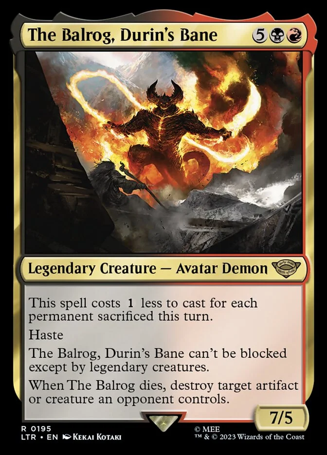 The Balrog, Durin's Bane (The Lord of the Rings: Tales of Middle-earth) - Magic: The Gathering in TCG Land