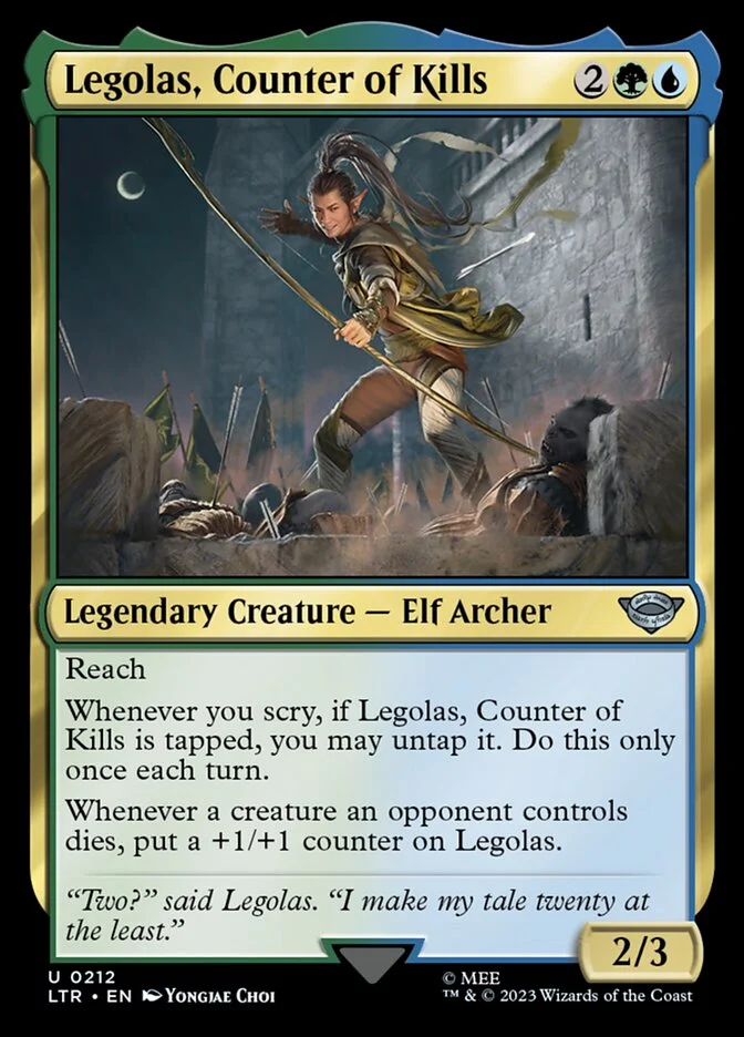 Legolas, Counter of Kills (The Lord of the Rings: Tales of Middle-earth) - Magic: The Gathering in TCG Land