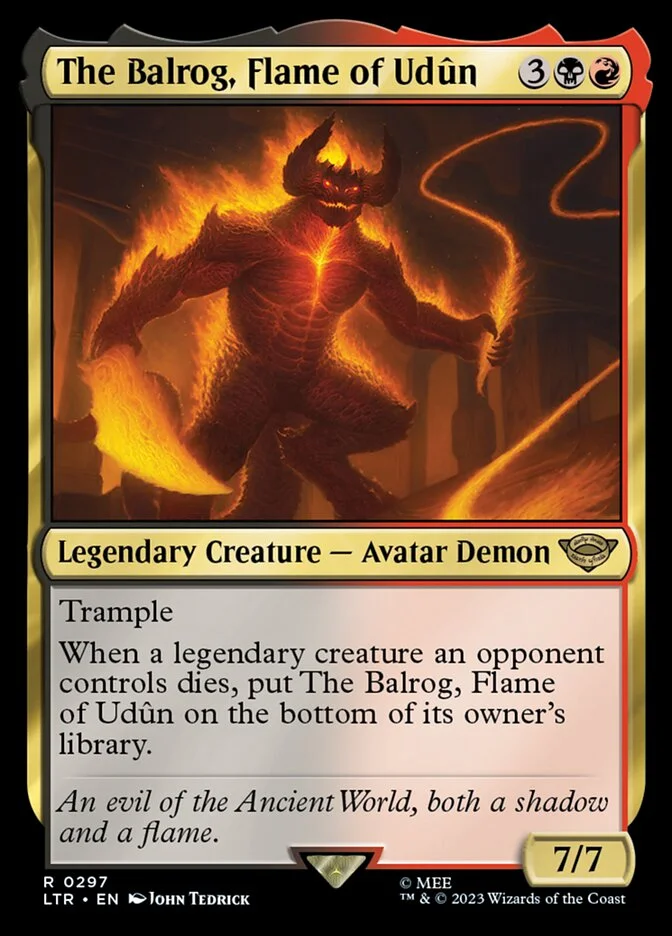 The Balrog, Flame of Udûn (The Lord of the Rings: Tales of Middle-earth) - Magic: The Gathering in TCG Land